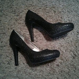 Sparkly Black heel